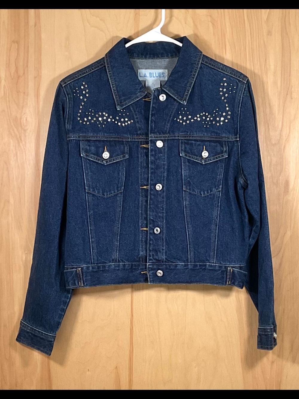 L.A. Blues Cropped Jean Jacket - EUC